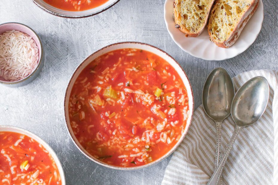 Ryžių ir pomidorų sriuba