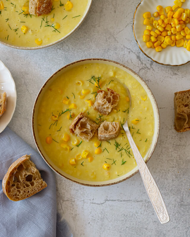 Kaip virti kukurūzų sriubą?