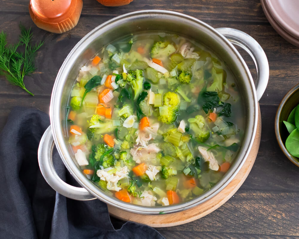 Brokolių ir špinatų sriuba