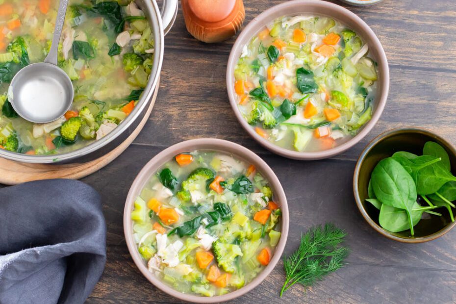 Brokolių ir špinatų sriuba